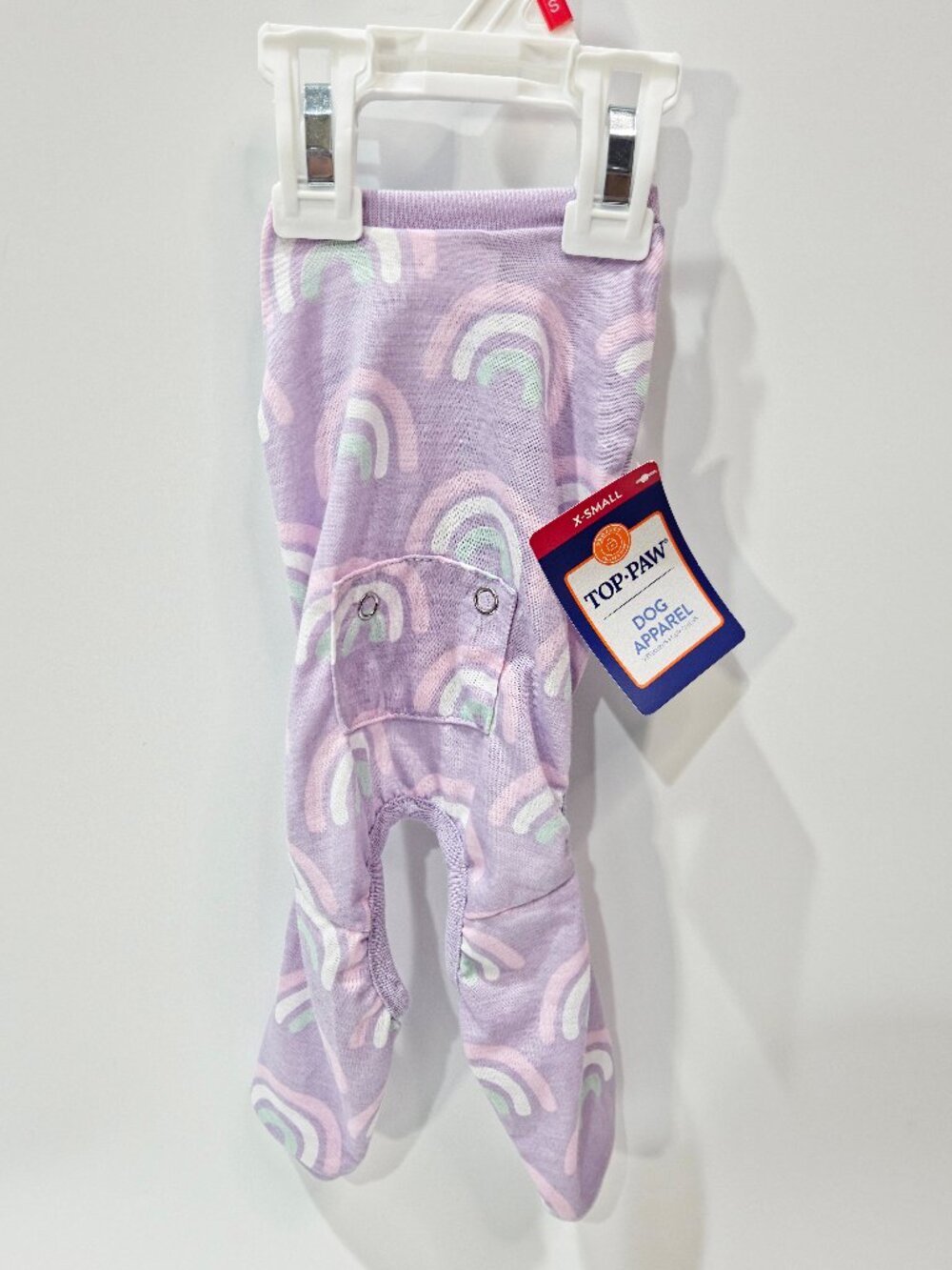 Top Paw Onesie PJs for Dogs, Purple Rainbow, NEW